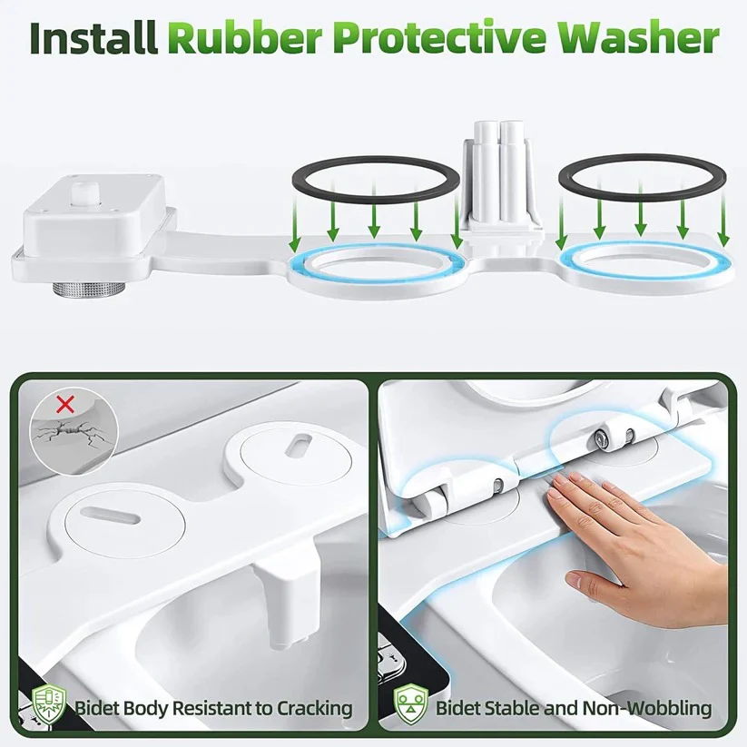 Cold Water Bidet Seat Attachment with Dual Nozzle and Self-Cleaning Function - Image 6
