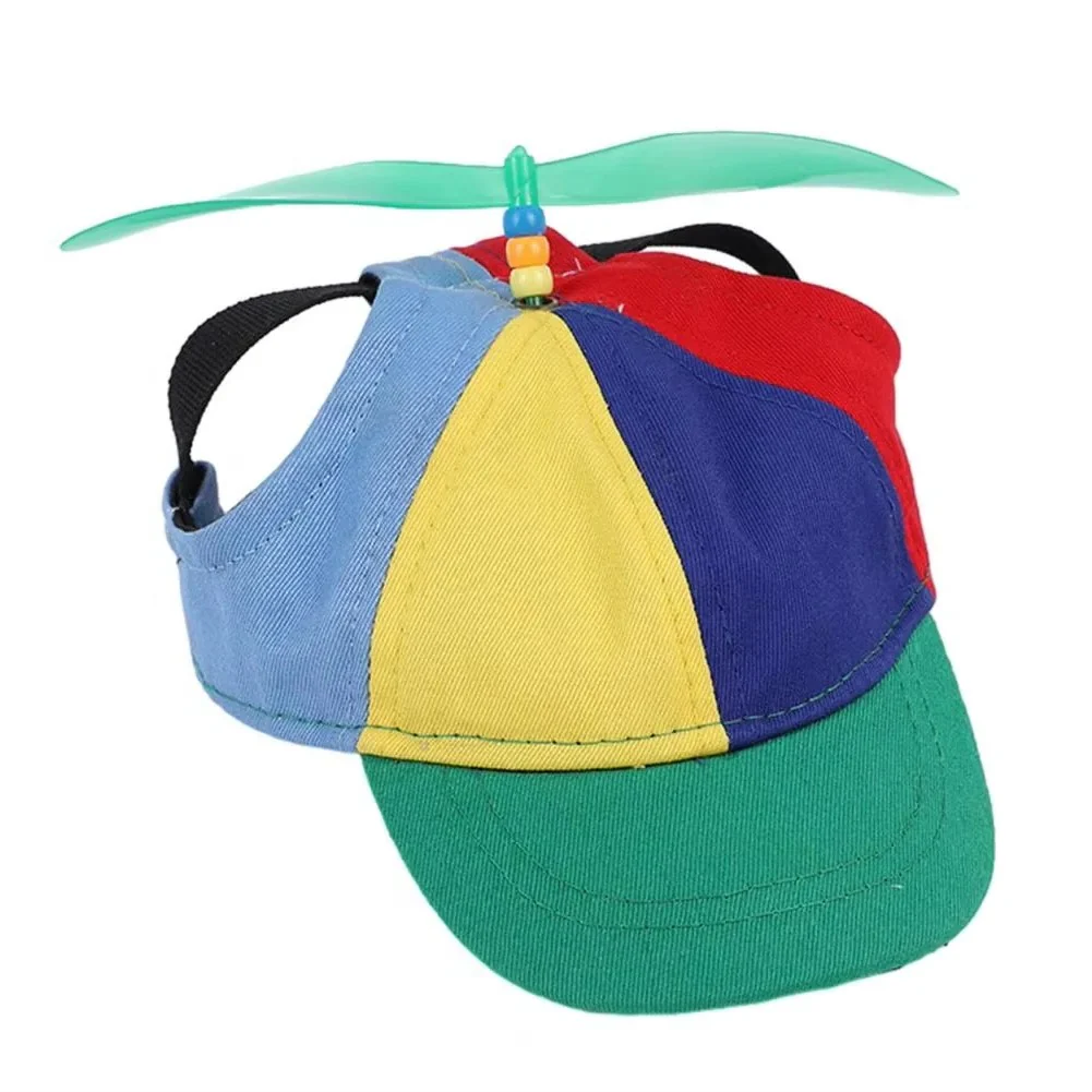 Adjustable Pet Cap with Decorative Propeller - Image 2