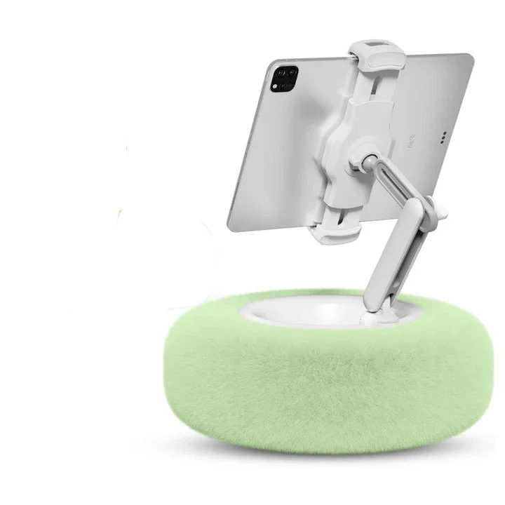 Fuzzy Phone Holder Pillow with Integrated Snack Bowl - Image 2