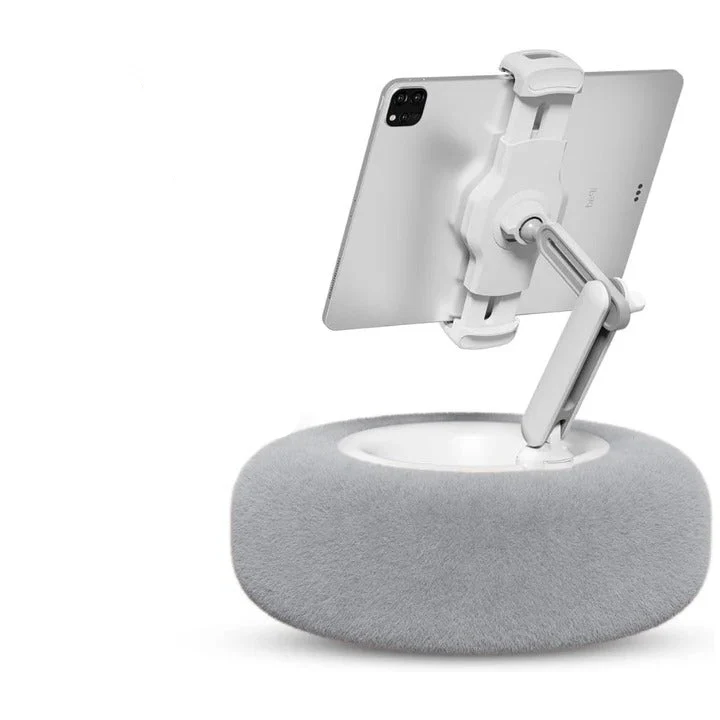 Fuzzy Phone Holder Pillow with Integrated Snack Bowl - Image 3