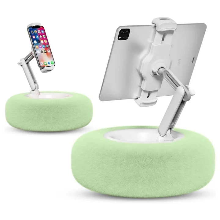 Fuzzy Phone Holder Pillow with Integrated Snack Bowl - Image 8