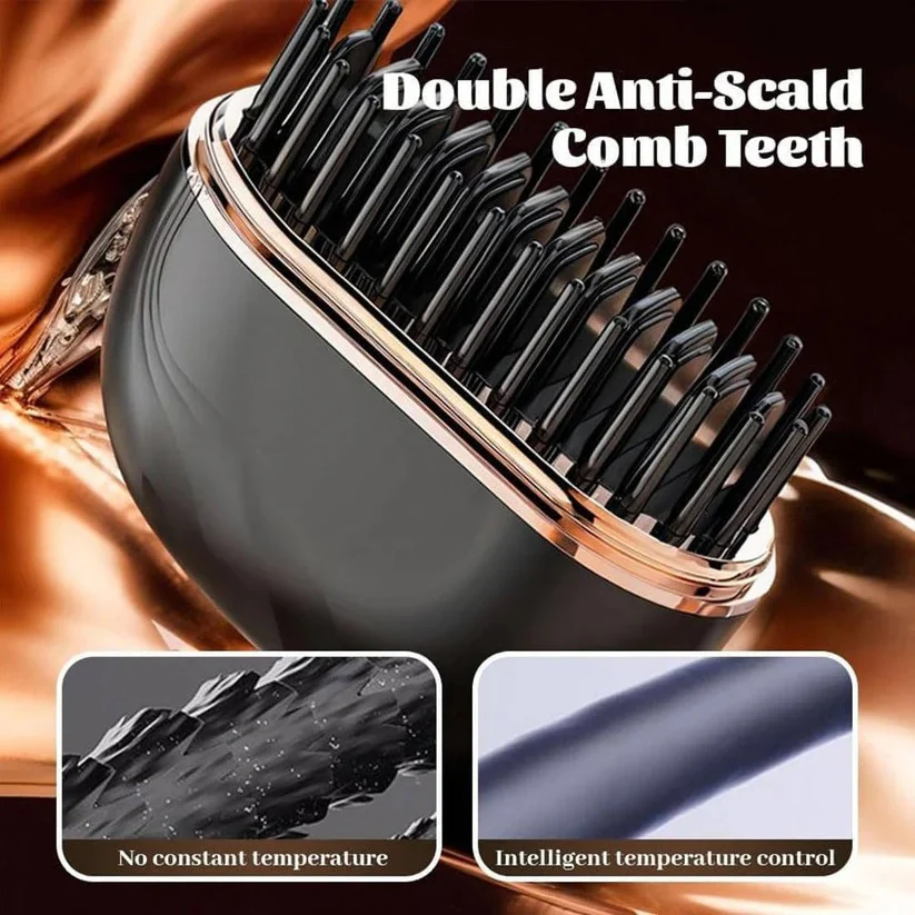 Compact Cordless Heated Straightening Comb, USB Rechargeable - Image 10