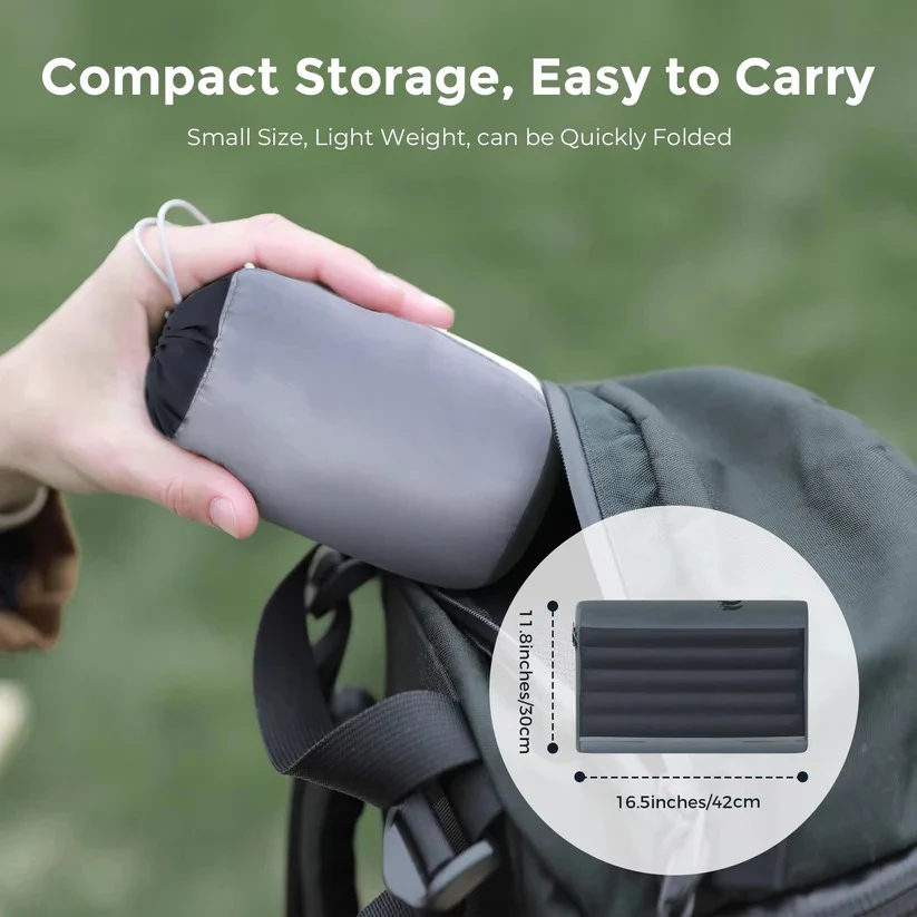 Portable Inflatable Camp Pillow with Dual Valve and Washable Cover - Image 6