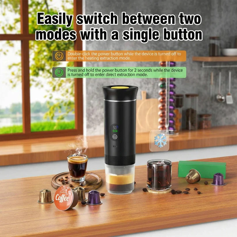 Portable 20 Bar Espresso Machine with Capsule and Ground Coffee Support - Image 8