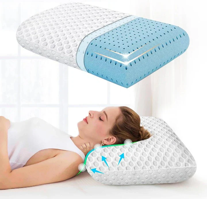 Cooling Gel Memory Foam Pillow for Sleeping Position Support - Image 2