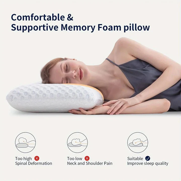 Cooling Gel Memory Foam Pillow for Sleeping Position Support - Image 3