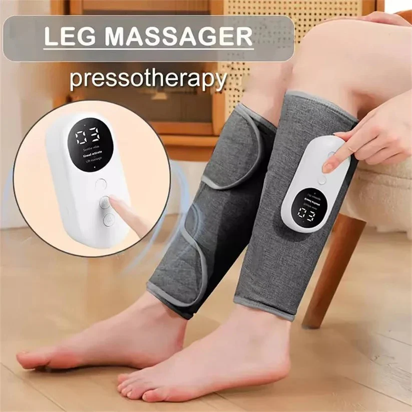 Cordless Air Compression Leg Massager with Heat and Remote - Image 3