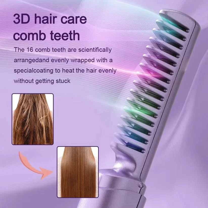 Cordless Ceramic Hair Styling Brush with Frizz Control - Image 5