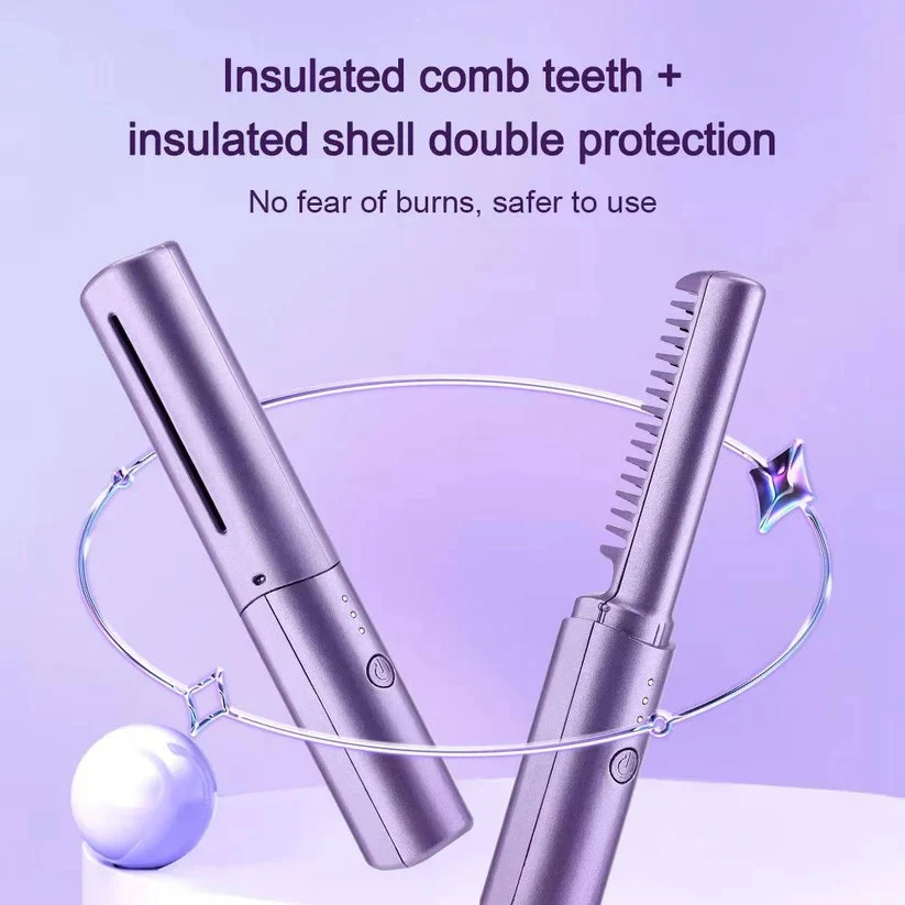 Cordless Ceramic Hair Styling Brush with Frizz Control - Image 7