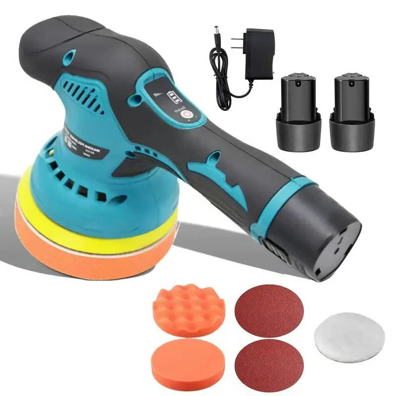Cordless Dual Action Car Polisher with 6 Variable Speeds and 9mm Orbit, 6 Inch Pad - Image 7