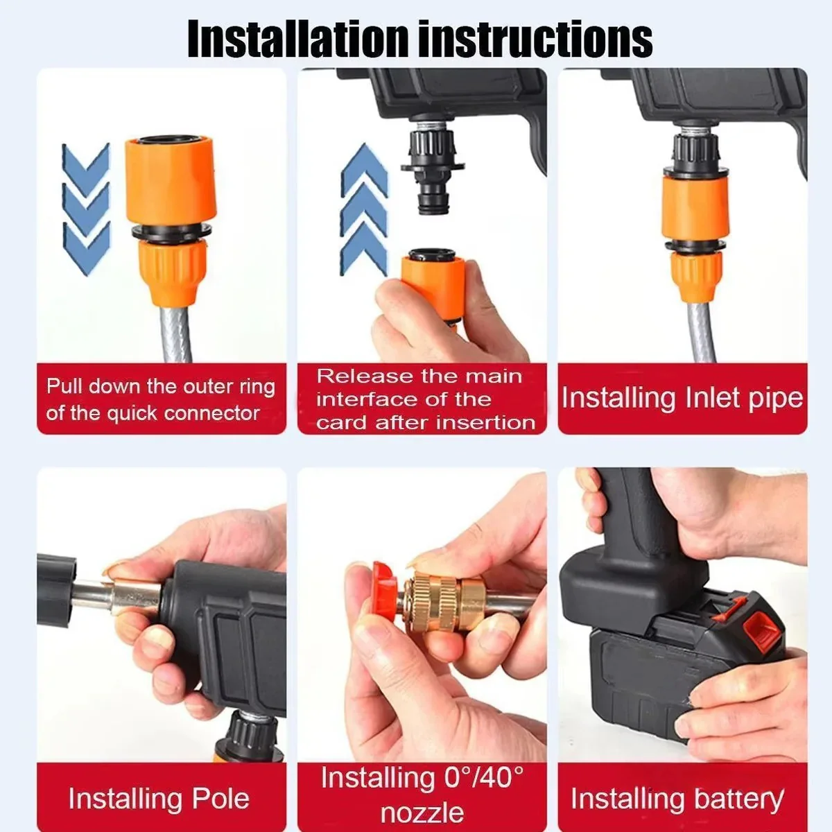 Cordless Portable Car Washer with Rechargeable Spray Design - Image 5