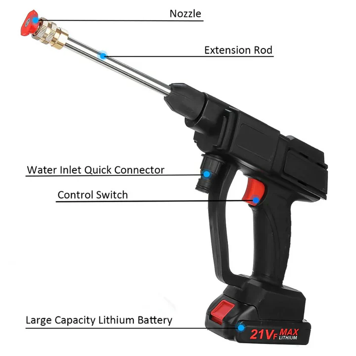 Cordless High Pressure Washer with 2 Batteries - Image 2