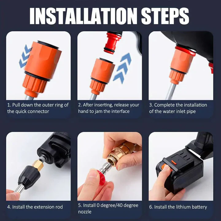 Cordless High Pressure Washer with 2 Batteries - Image 3
