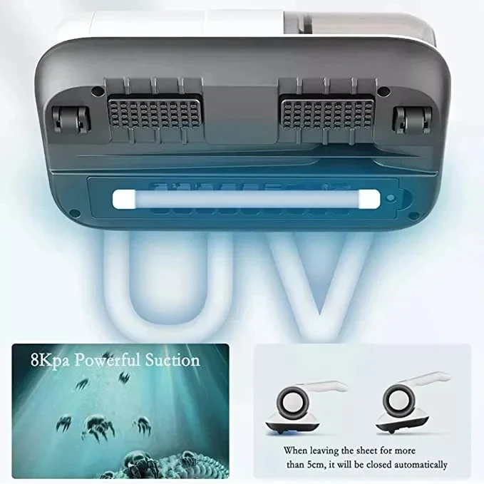 Handheld Bed Vacuum Cleaner with UV Light and Cordless Operation - Image 5
