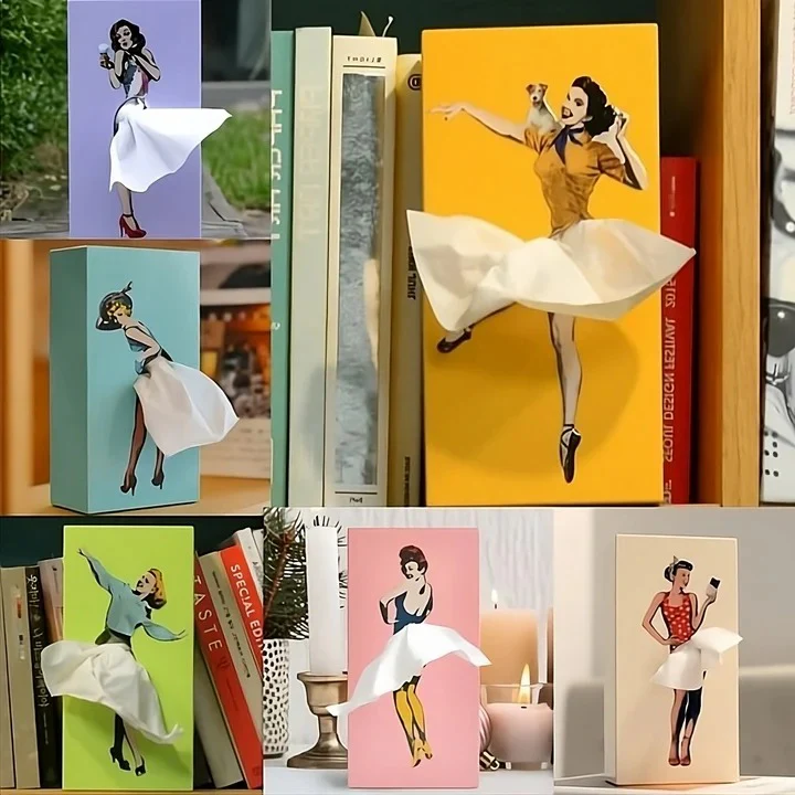 Creative Flying Skirt Tissue Holder for Living Room and Office - Image 7