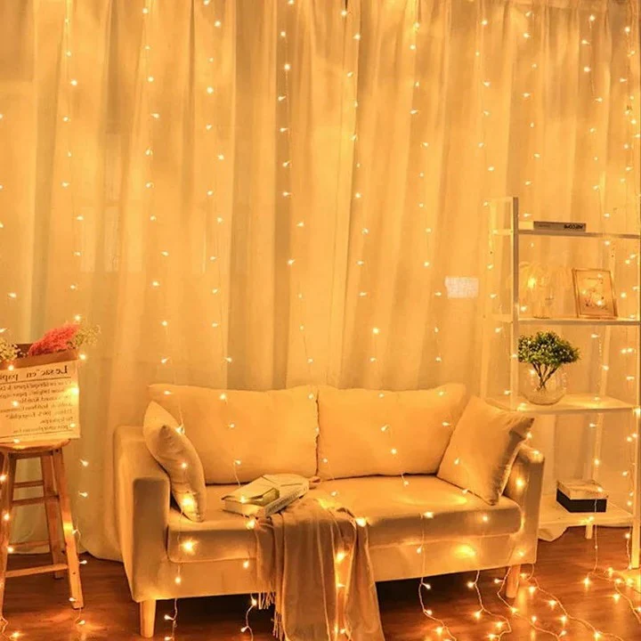 USB Powered LED Curtain String Lights for Indoor or Outdoor Use - Image 4