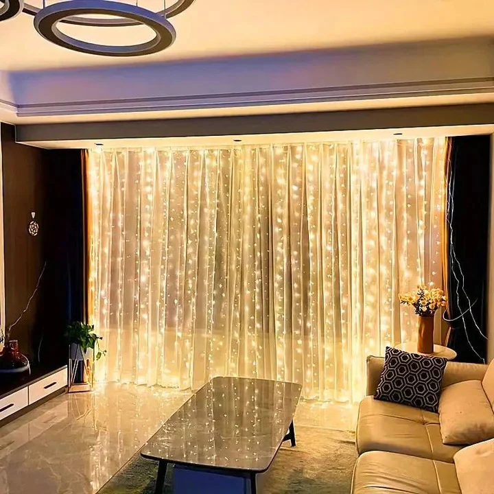 USB Powered LED Curtain String Lights for Indoor or Outdoor Use - Image 5