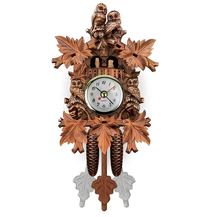 MDF Cuckoo Wall Clock with Carved-Style Details - Image 4