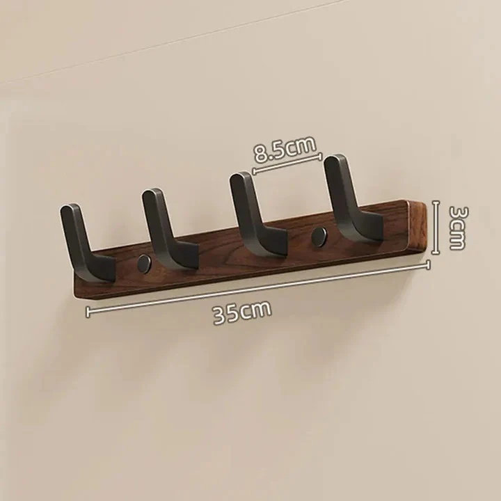 Decorative Wall-Mounted Wood and Metal Coat Organizer - Image 2