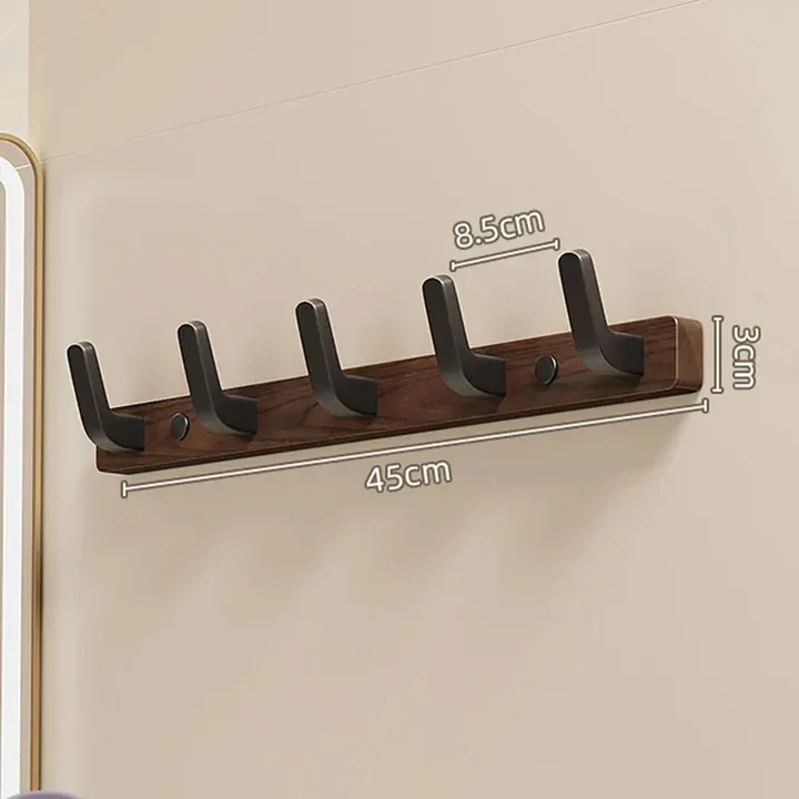 Decorative Wall-Mounted Wood and Metal Coat Organizer - Image 3