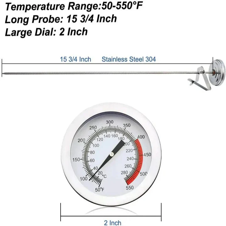 Stainless Steel Deep Fry Thermometer with 15 inch Mechanical Probe - Image 3