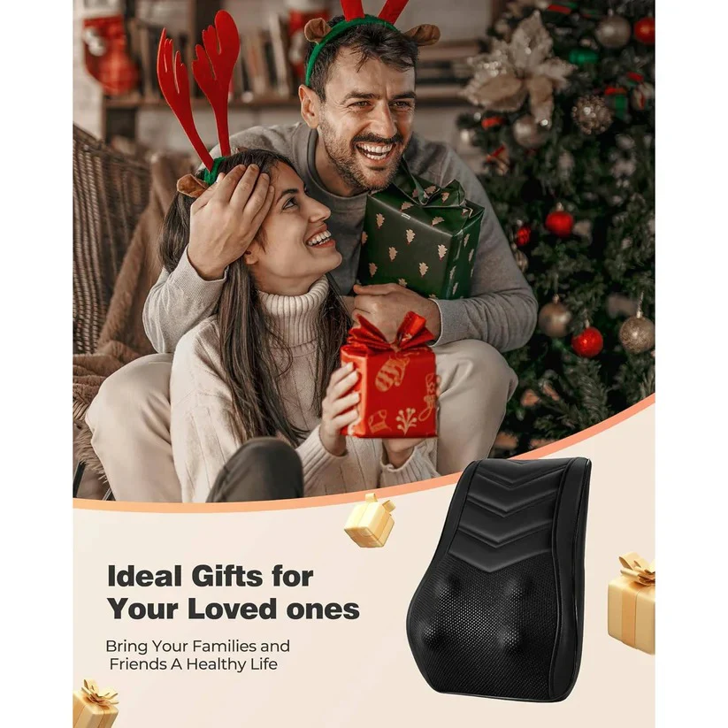 Heated Kneading Massage Pillow for Neck and Back with 3 Modes - Image 6