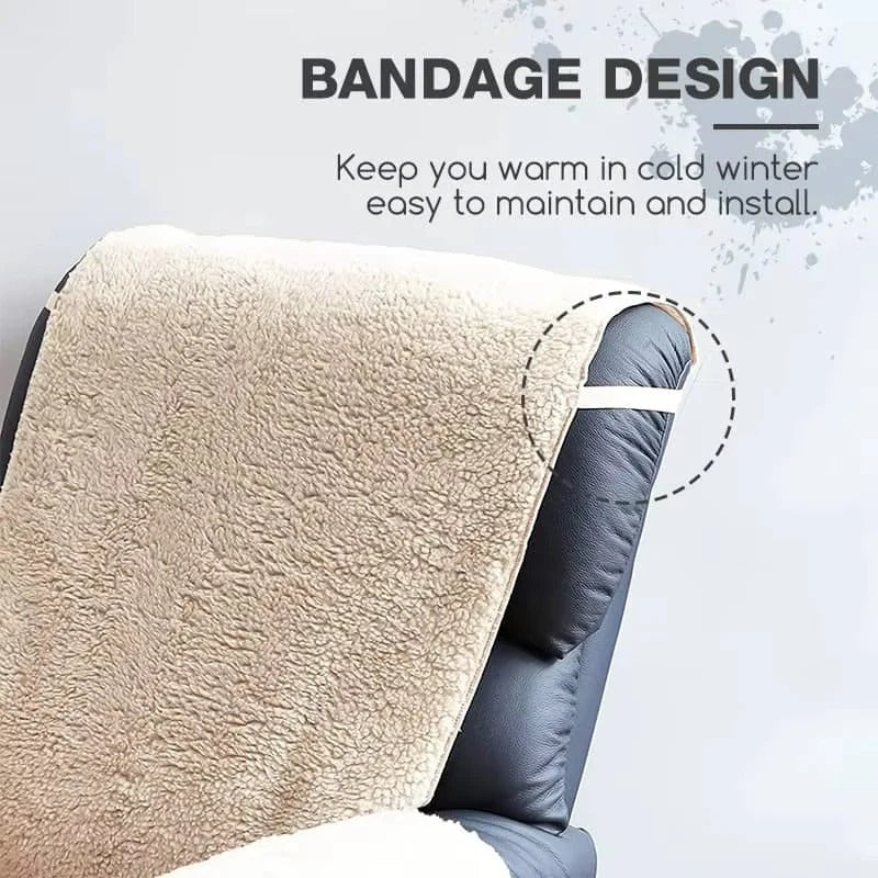 Plush Fleece Recliner and Armchair Cover with Textured Backing - Image 4