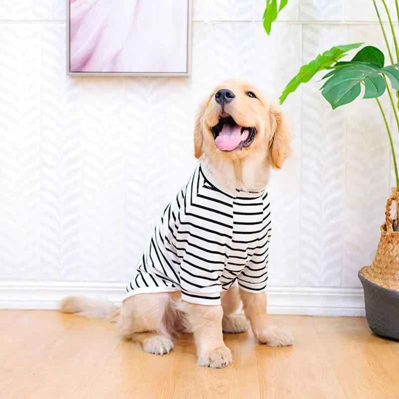 Summer Dog Clothing Cotton Stripe T Shirt Lightweight Fit - Image 3