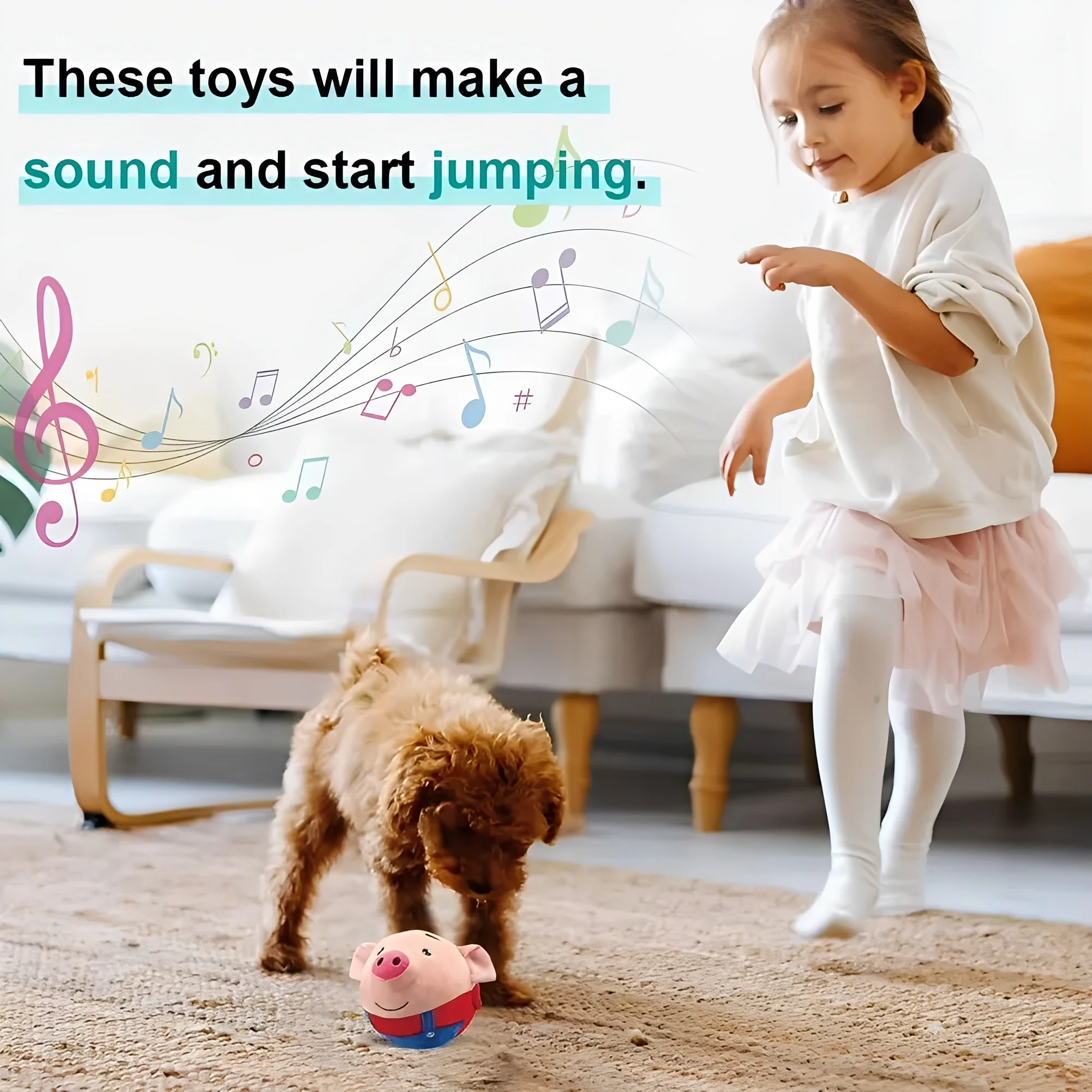 Dog Toy Ball with Touch Activated Music and Motion - Image 12