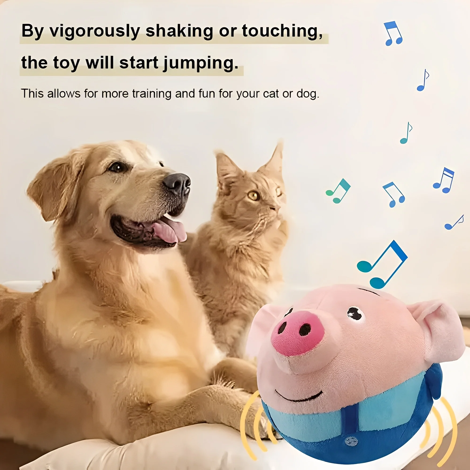 Dog Toy Ball with Touch Activated Music and Motion - Image 9