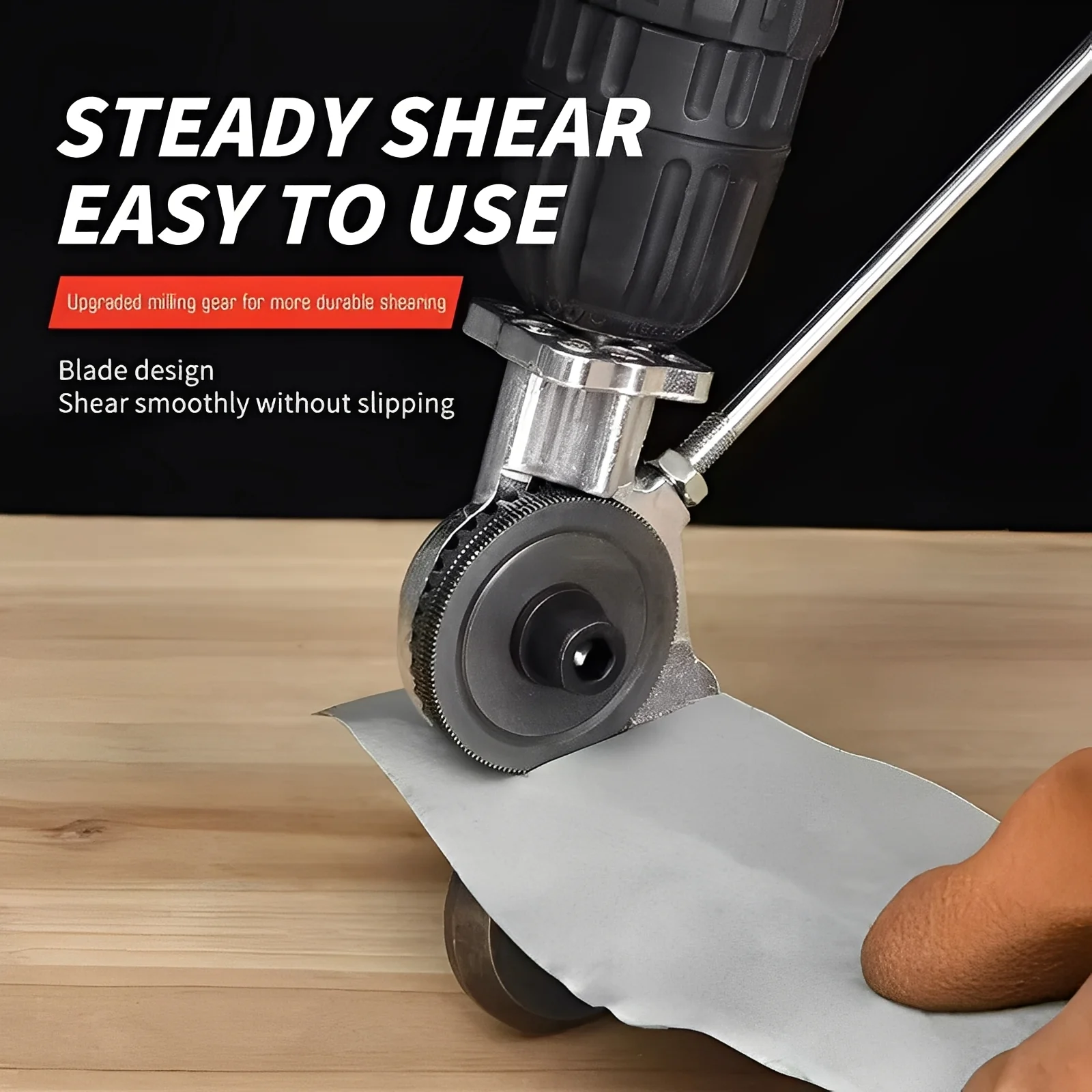 Drill Powered Metal Shear Cutter Attachment for Sheet Material - Image 5