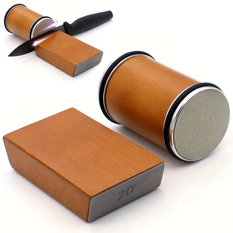 Dual Angle Diamond Knife Sharpening Stone Set with 15 and 20 Degree Magnetic Holder - Image 5