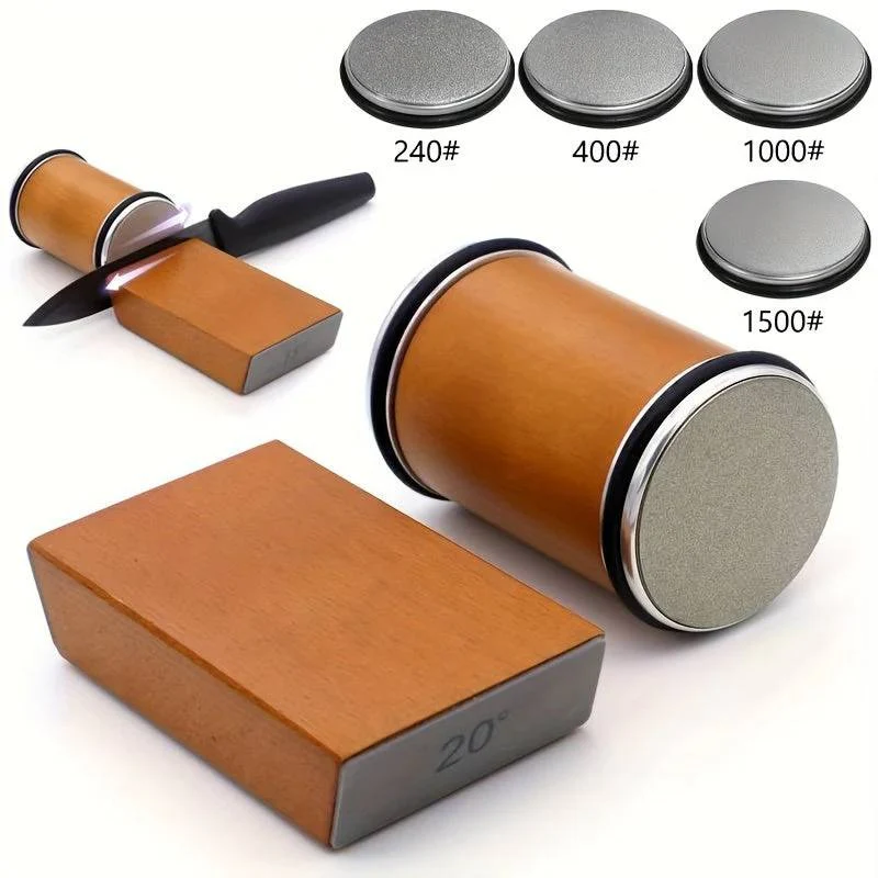 Dual Angle Diamond Knife Sharpening Stone Set with 15 and 20 Degree Magnetic Holder - Image 6