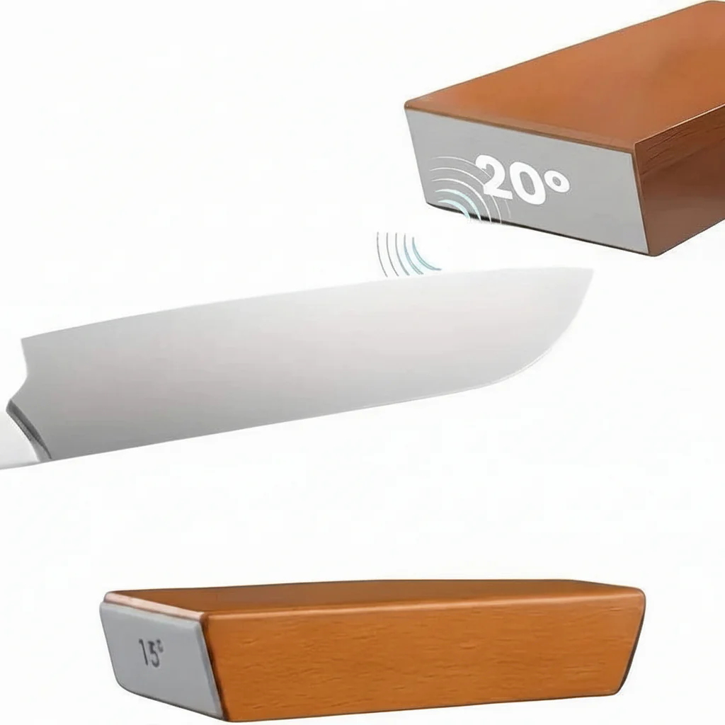 Dual Angle Diamond Knife Sharpening Stone Set with 15 and 20 Degree Magnetic Holder - Image 8