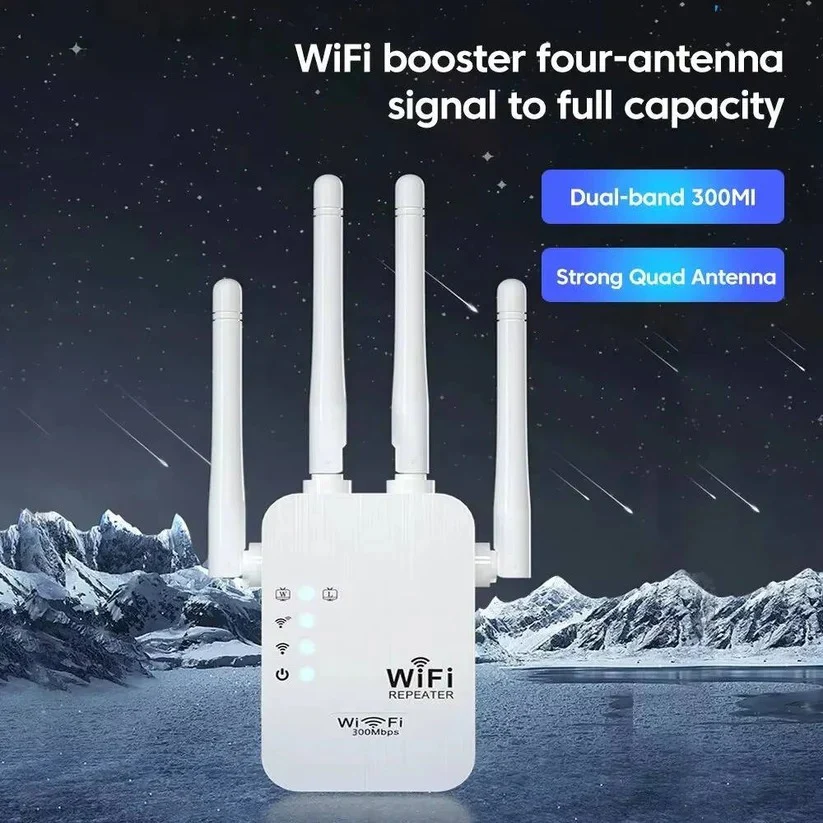 Dual Band Wi-Fi Range Extender with 4 Antennas and Ethernet Port for Whole Home Coverage - Image 4