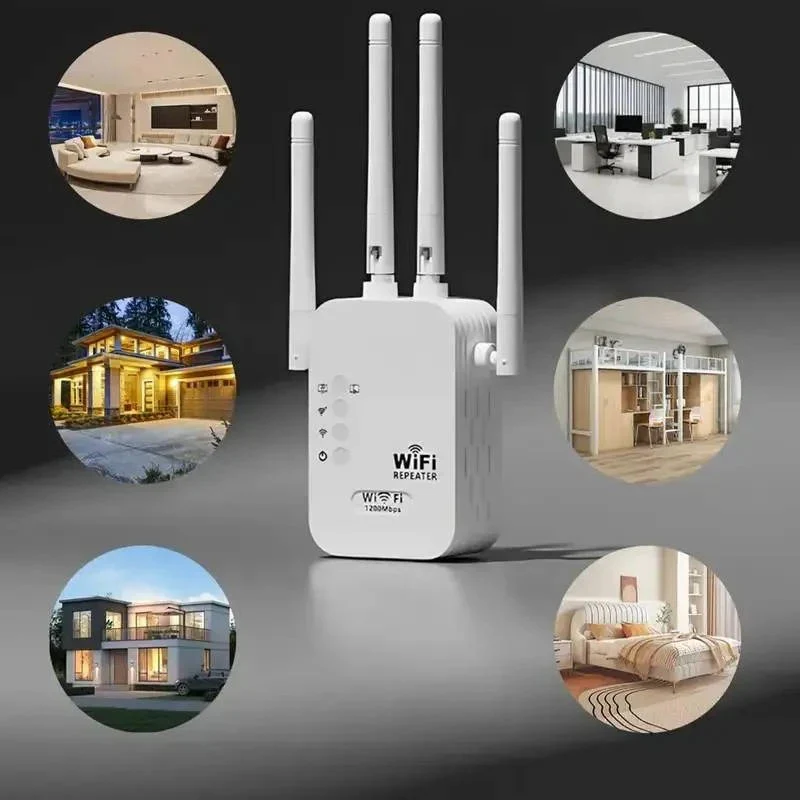Dual Band Wi-Fi Range Extender with 4 Antennas and Ethernet Port for Whole Home Coverage - Image 6