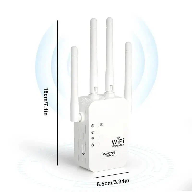 Dual Band Wi-Fi Range Extender with 4 Antennas and Ethernet Port for Whole Home Coverage - Image 8