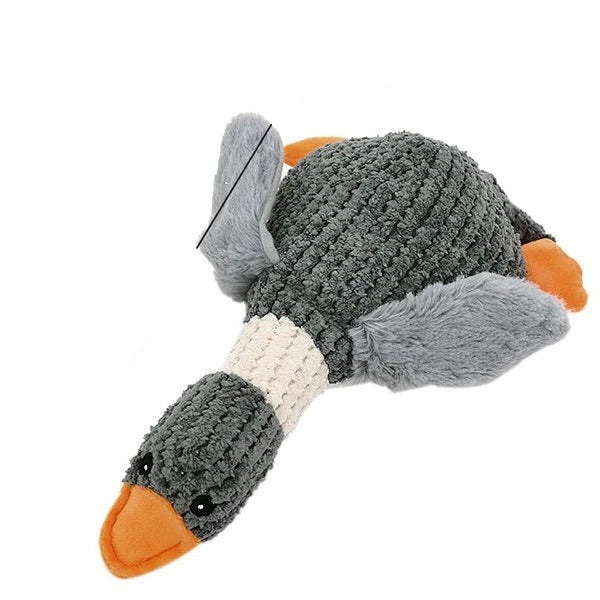 Reinforced Goose Plush Dog Toy with Textured Fabric - Image 5