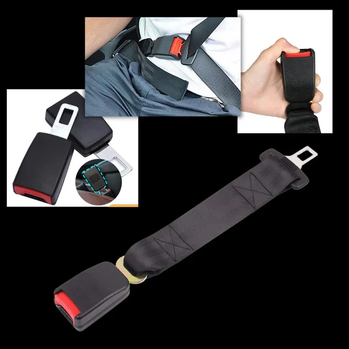 Adjustable Seat Belt Extender with Buckle Tongue Fit - Image 2