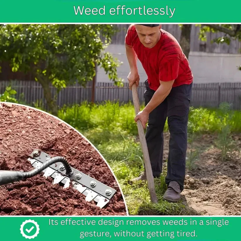 Steel Garden Rake for Weed Removal and Soil Maintenance - Image 6