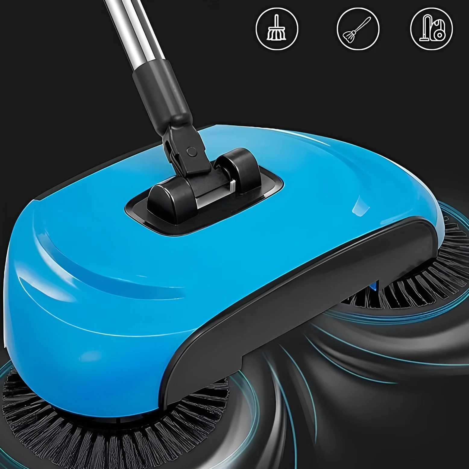 Stainless Steel Push Broom and Scraper Tool for Home Cleaning - Image 5