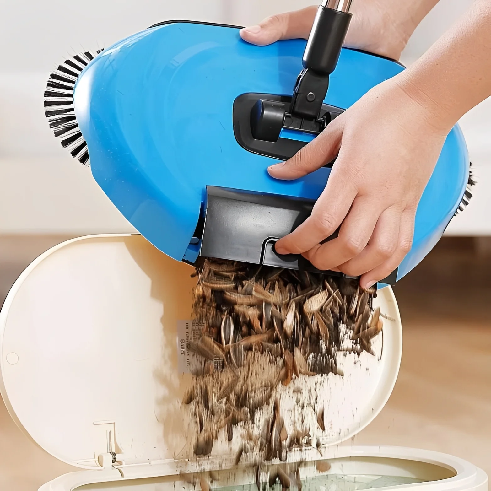 Stainless Steel Push Broom and Scraper Tool for Home Cleaning - Image 7