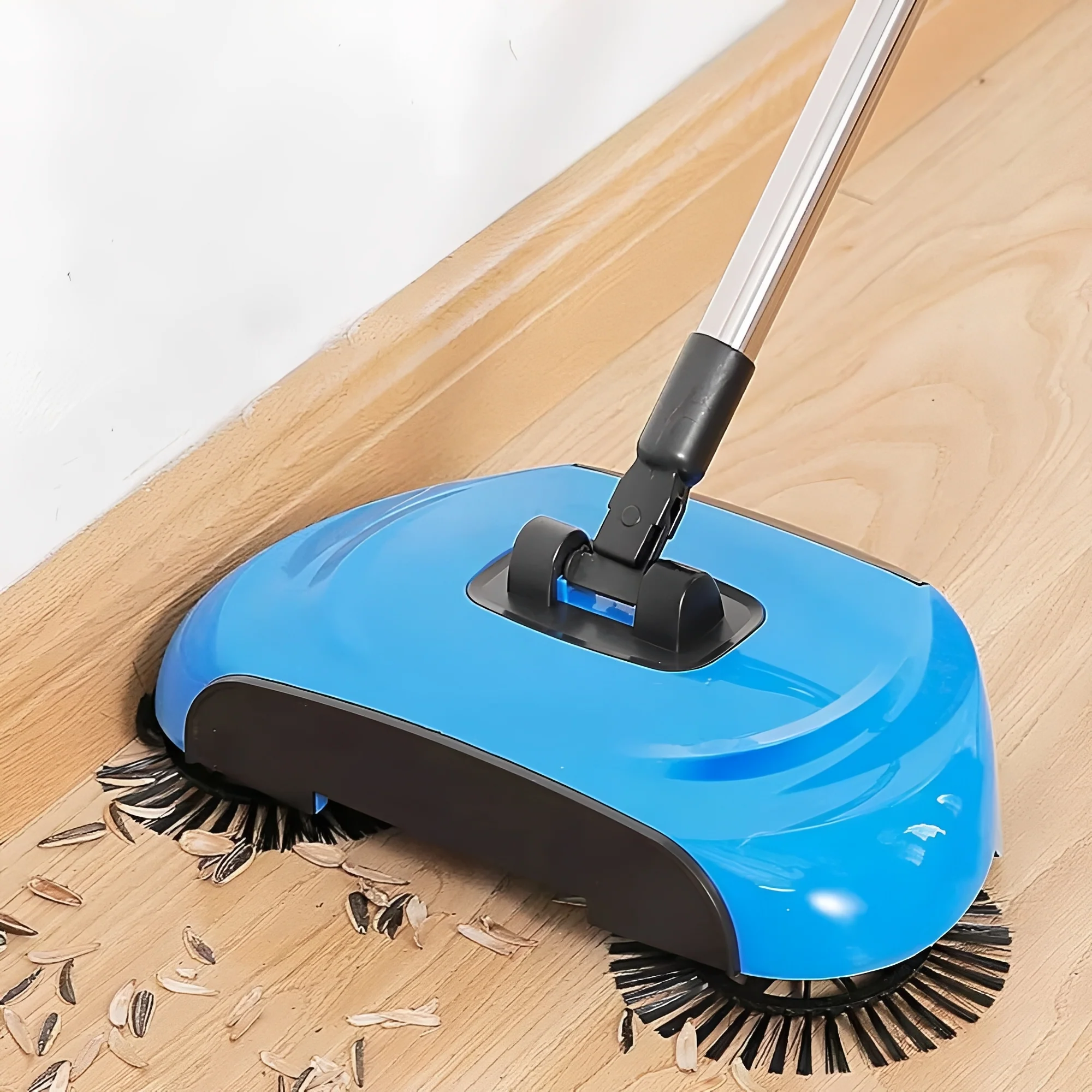 Stainless Steel Push Broom and Scraper Tool for Home Cleaning - Image 8