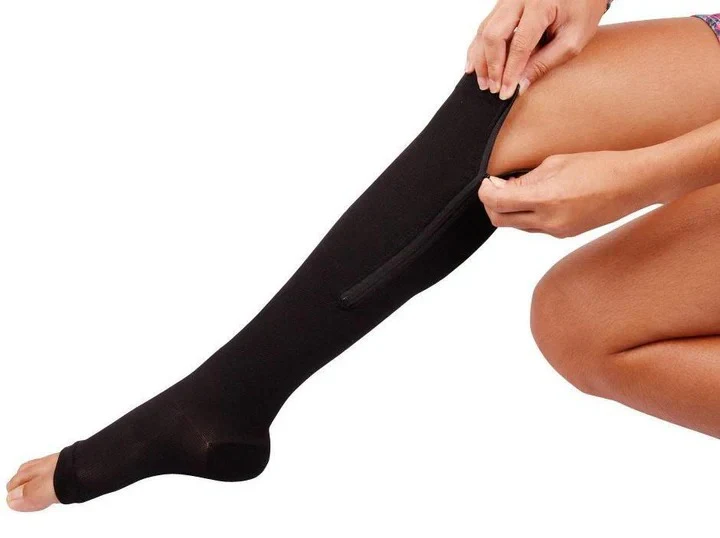 Easy Wear Zipper Compression Socks, 20-30 mmHg Firm Support - Image 4
