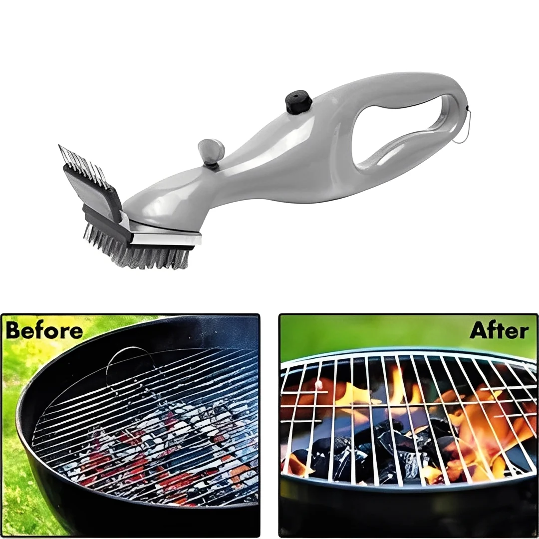 Grill Cleaning Brush with Steam-Use Design and Scraper - Image 2