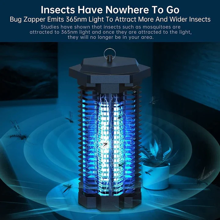 Electric Insect Zapper with UV Light and Collection Tray - Image 8