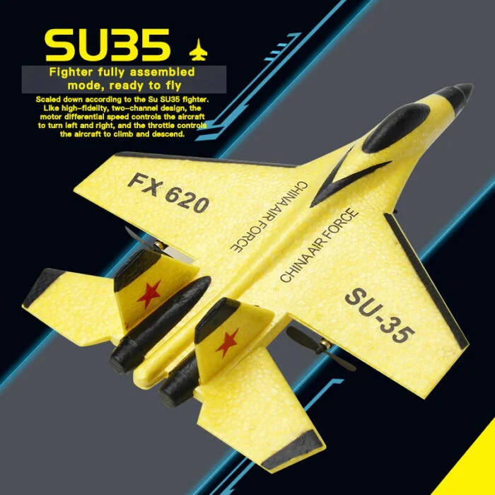 Electric RC Plane SU35 2.4GHz Remote Control with LED Lights - Image 4
