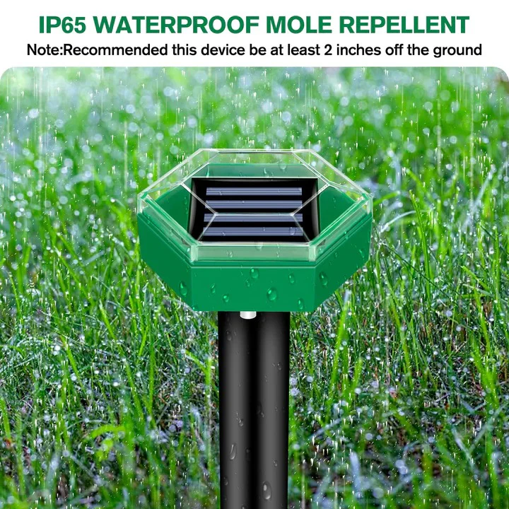 Solar Powered Ultrasonic Mole Deterrent Device, Set of 4 - Image 5