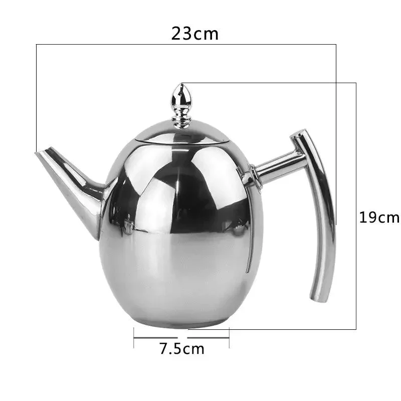 Elegant Stainless Steel Teapot - Image 3