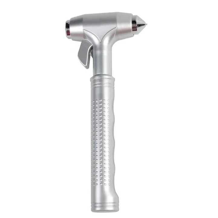 Car Safety Hammer with Tungsten Steel Tip and Seatbelt Cutter, Set of 3 - Image 2